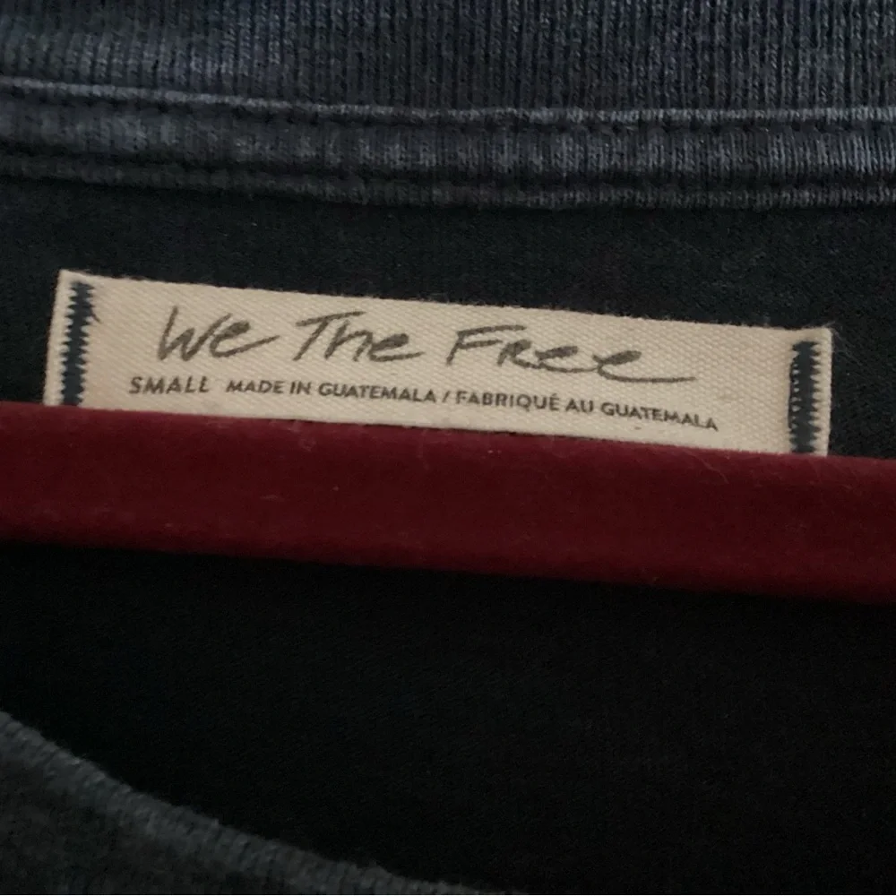 Free People We the Free Navy Blue Mineral Wash Shirt - Picture 3 of 4